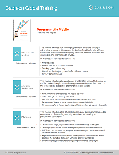 Cadreon Programmatic Mobile Outline